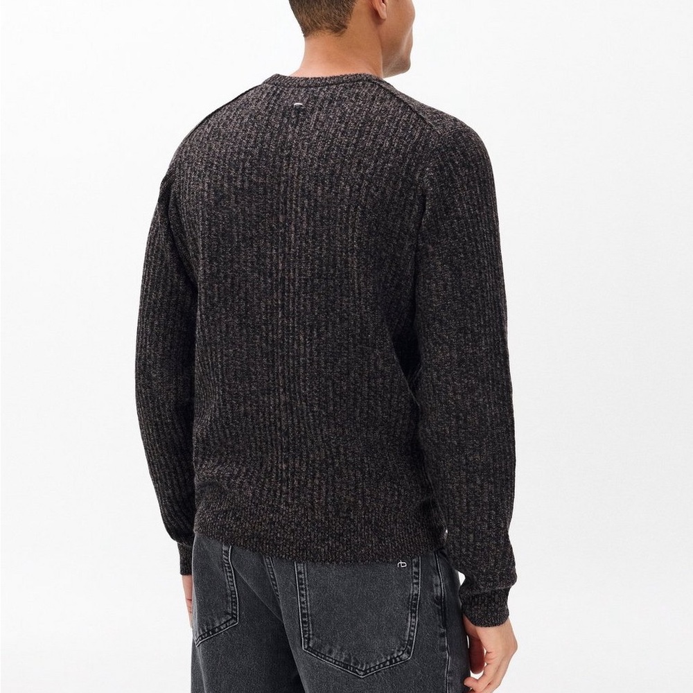 Y2K Abercrombie & Fitch Men's Dark Gray Crewneck Sweater - Picture 3 of 9